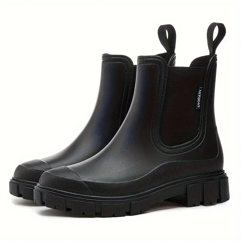 Flōre | Waterdichte Chelsea Boots voor Dames - Korte Slip-On Enkellaarsjes met Elastische Inzet, Antislip Zool & Comfortabel Voetbed Zwart
