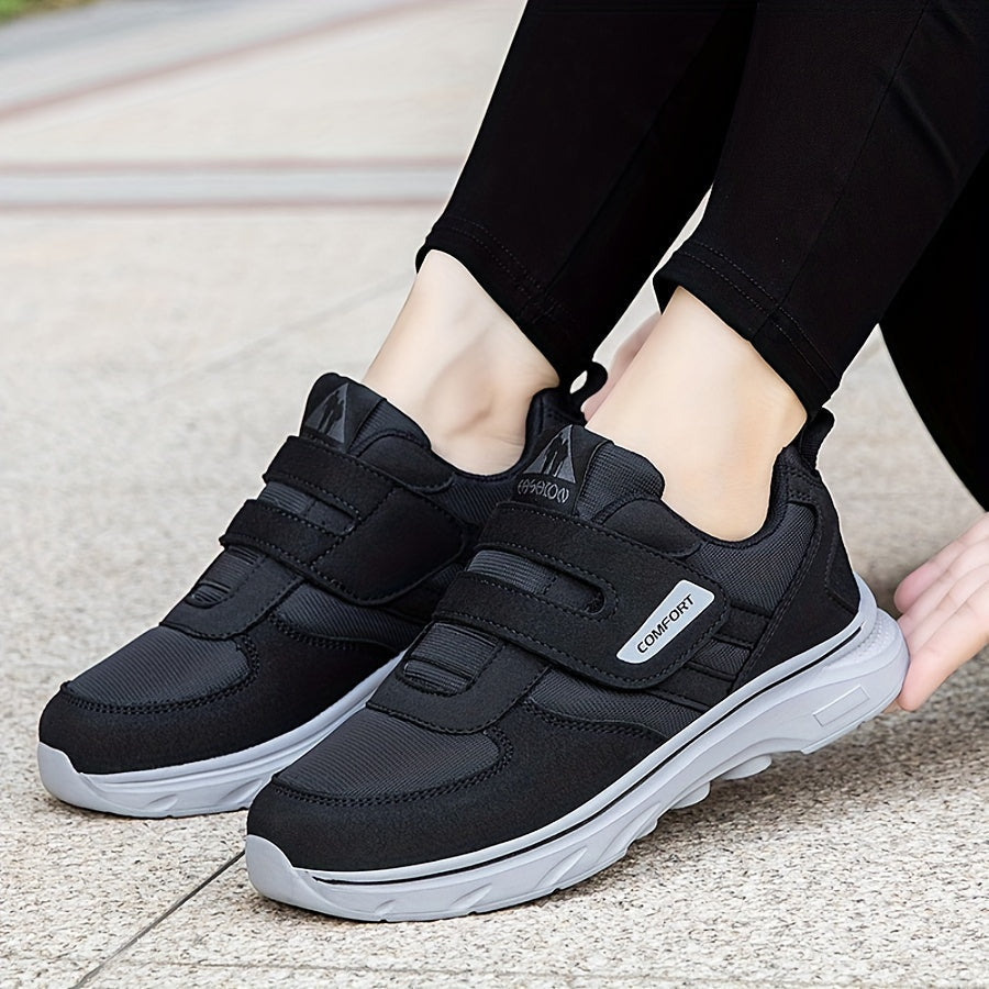 Comfortabele Hardloopschoenen met Klittenband – Sneakers met Klittenbandsluiting voor Dames & Heren, Ademend, Makkelijk Aan – EasyStride Zwart