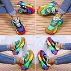 Inspire | Comfortabele Dames Sneakers met Vetersluiting - Veterschoenen met Dempende Zool voor Wandelen