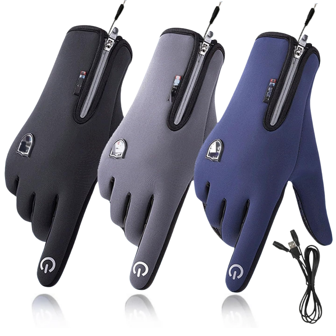 Verwarmbare Handschoenen met USB – Waterdichte Winterhandschoenen met Touchscreen, Winddicht, voor Fietsen & Skiën, S–XL