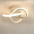 Moderne LED Plafondlamp met Dubbel Ringdesign – Plafonnière voor Hal, Gang & Kantoor, Rond, Vierkant of Golf, Zwart of Wit – Twilight Rings Golf Wit