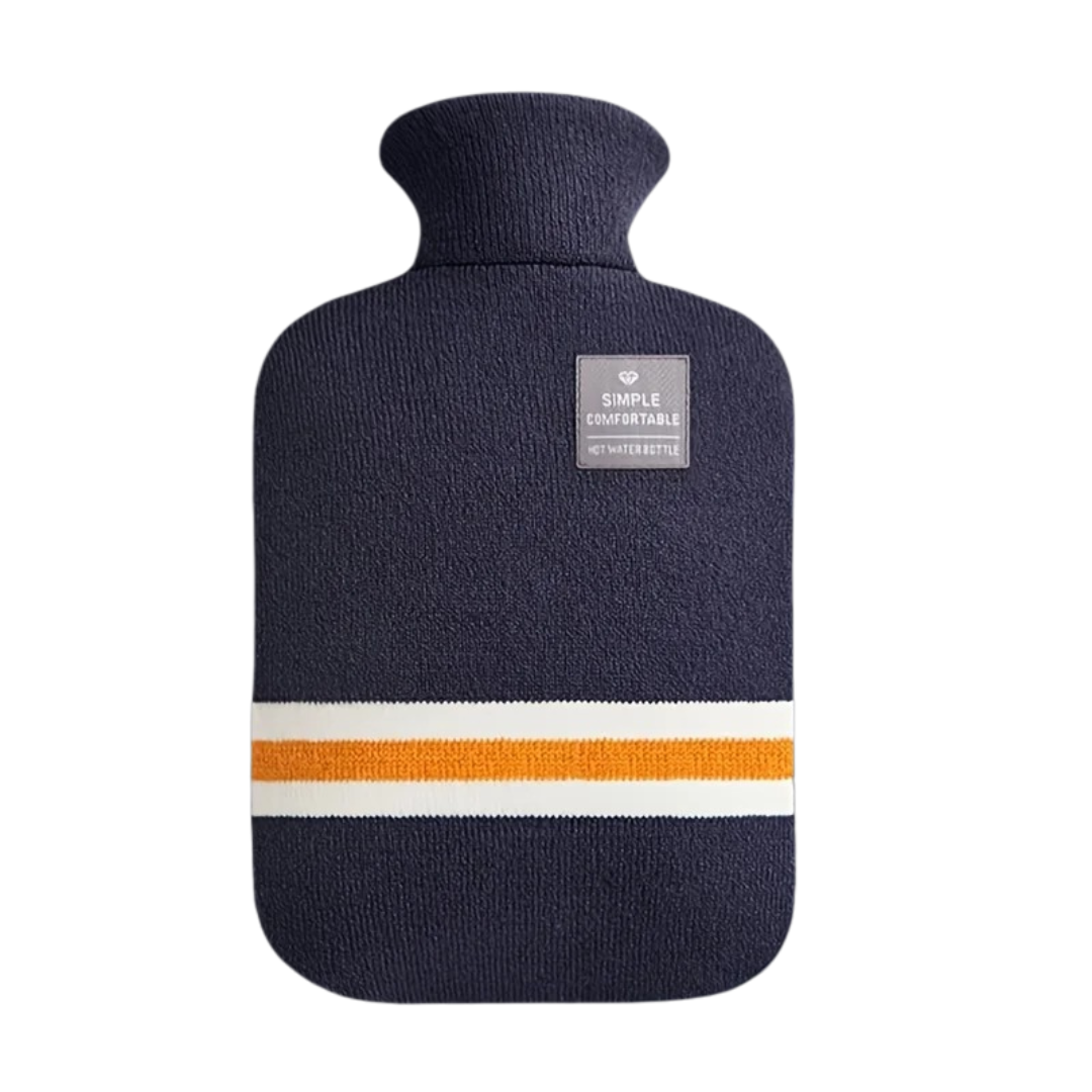 Warmwaterkruik met Gebreide Hoes 1 Liter – Zachte Warmte voor Koude Winteravonden, 5 Kleuren