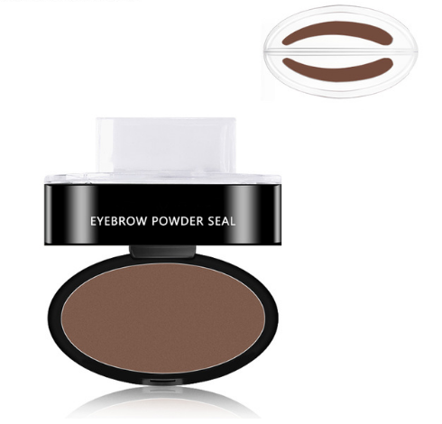 Wenkbrauwstempel Set met Poeder – Waterbestendige Brow Stamp, Natuurlijke Finish, 3 Vormen, Grijs of Lichtbruin Lichtbruin
