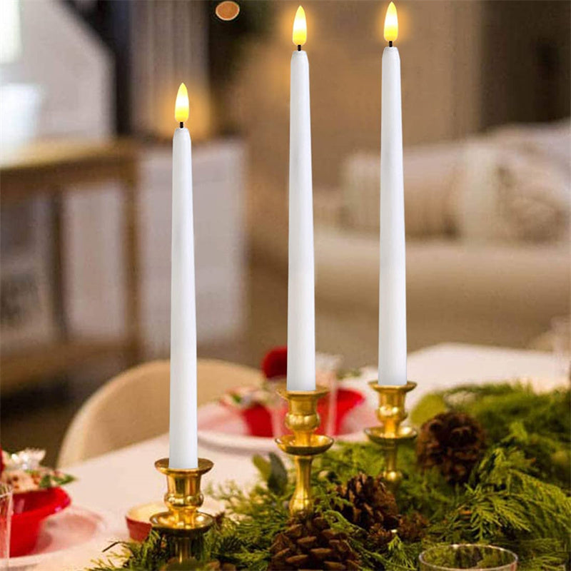 Staande LED-kaarsen – Vlamloze LED Dinerkaarsen met Afstandsbediening, Timer & Dimfunctie, op Batterijen, 4, 6 of 10 Stuks – LumiCandle