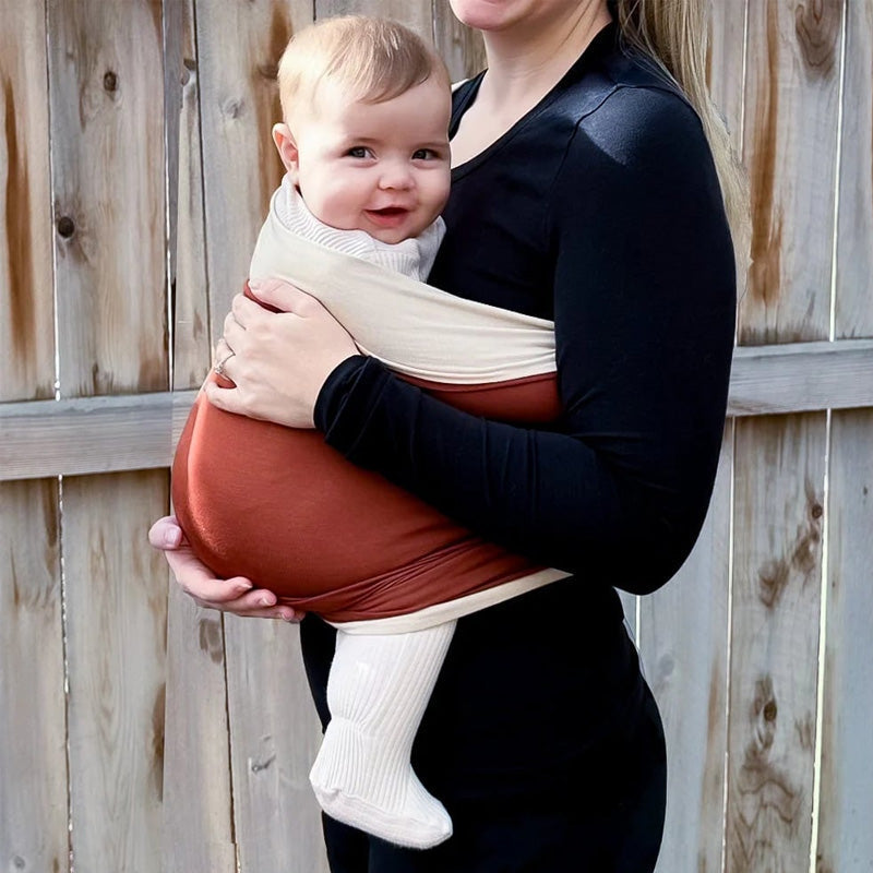 Comfortabele Baby Draagdoek – Zachte Rekbare Draagdoek voor Newborns & Baby's, Bruin, Zwart of Blauw – SnugCarry Bruin