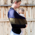 Comfortabele Baby Draagdoek – Zachte Rekbare Draagdoek voor Newborns & Baby's, Bruin, Zwart of Blauw – SnugCarry Blauw
