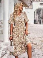 Parsha | Herfstjurk met Lange Mouwen en Comfortabele Pasvorm Beige