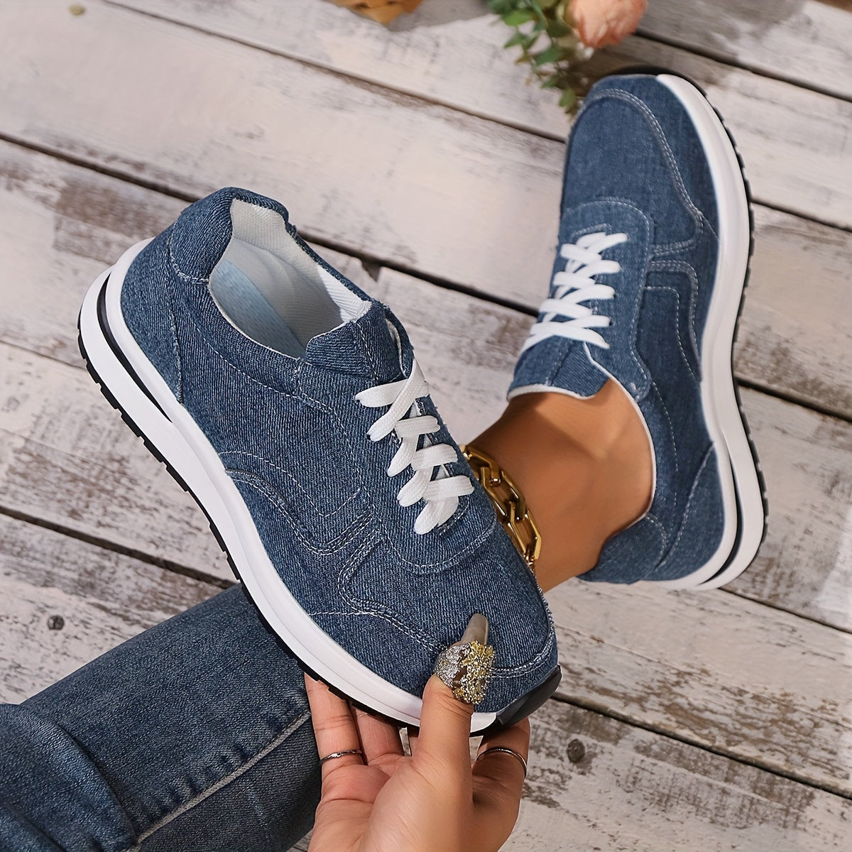 Damaris | Comfortabele Dames Sneakers met Veterdesign - Lichtgewicht Casual Schoenen met Zachte Zool en Demping