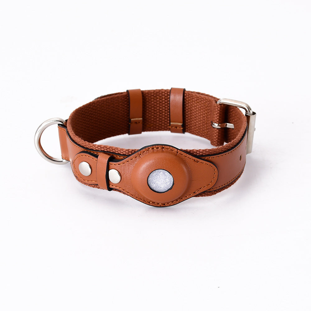 GPS-hondenhalsband met Wereldwijde Tracking zonder Abonnement – GPS Tracker Hond met App, 3 Maten, 5 Kleuren Bruin Alleen Halsband