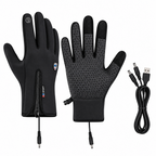 Verwarmbare Handschoenen met USB – Waterdichte Winterhandschoenen met Touchscreen, Winddicht, voor Fietsen & Skiën, S–XL Met Verwarming Grijs