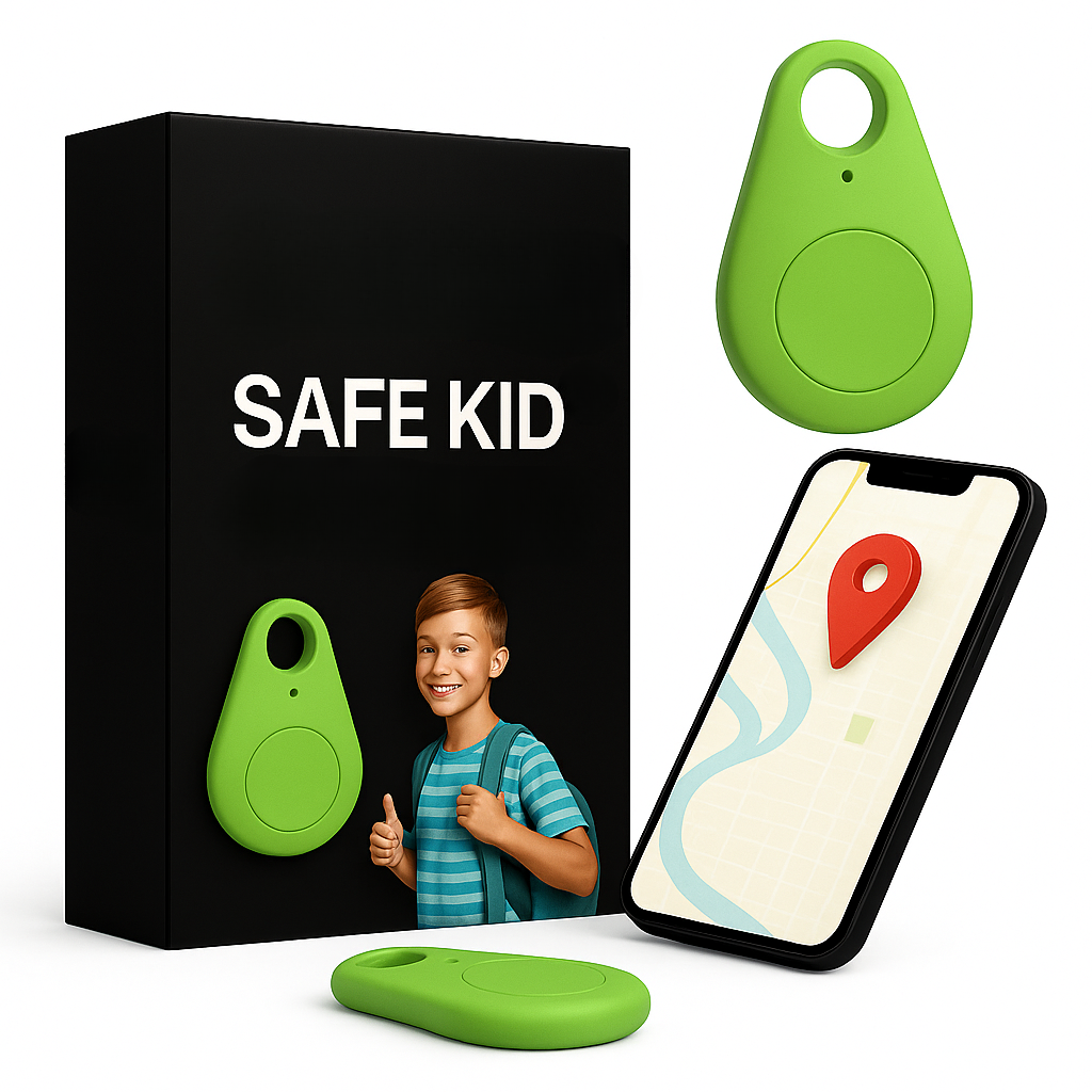 Kinder GPS-Tracker Waterdicht met Real-Time Locatie & SOS-Alarm | Klein, Licht, Draagtasje en Beveiligingsfuncties