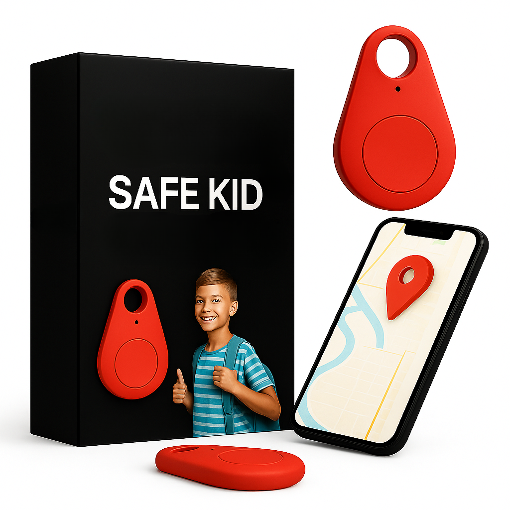 Kinder GPS-Tracker Waterdicht met Real-Time Locatie & SOS-Alarm | Klein, Licht, Draagtasje en Beveiligingsfuncties