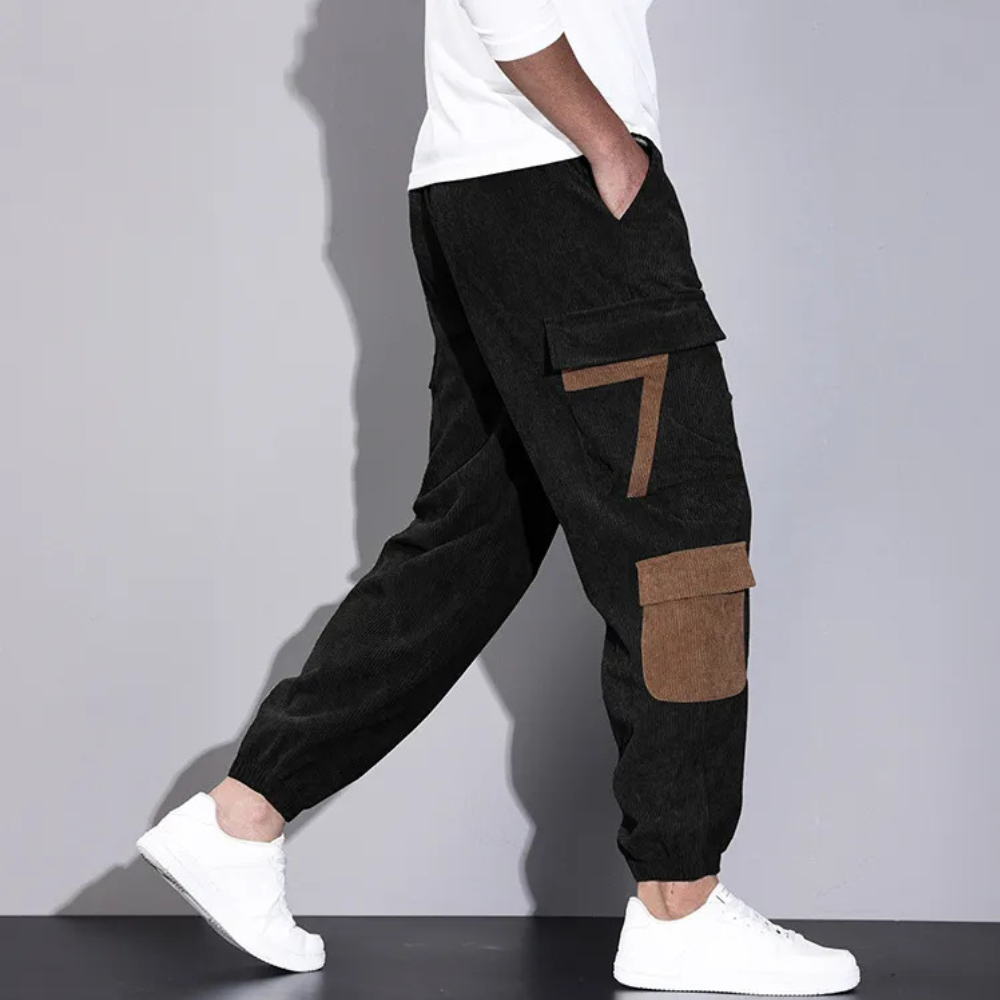 Casual Baggy Cargo Broek voor Heren – Wijde Cargobroek met Zakken, Streetwear, 4 Kleuren, XS–2XL – Zane