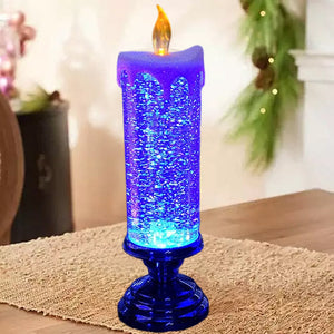 TwinkleFlame | Magische Kerstkaars - LED Drijvende Kaarsen Staf Blauw