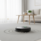 Slimme Robotstofzuiger met Dweilfunctie – 2-in-1 Robot Stofzuiger en Dweil voor Harde Vloeren, 3 Kleuren Zwart