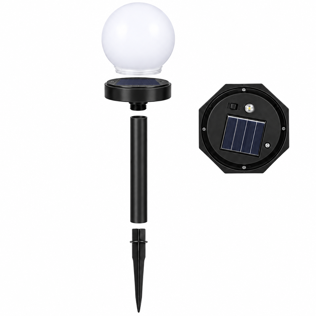 3 Stuks Waterdichte LED Zonnebol Tuinverlichting - SunLuxe Orbs