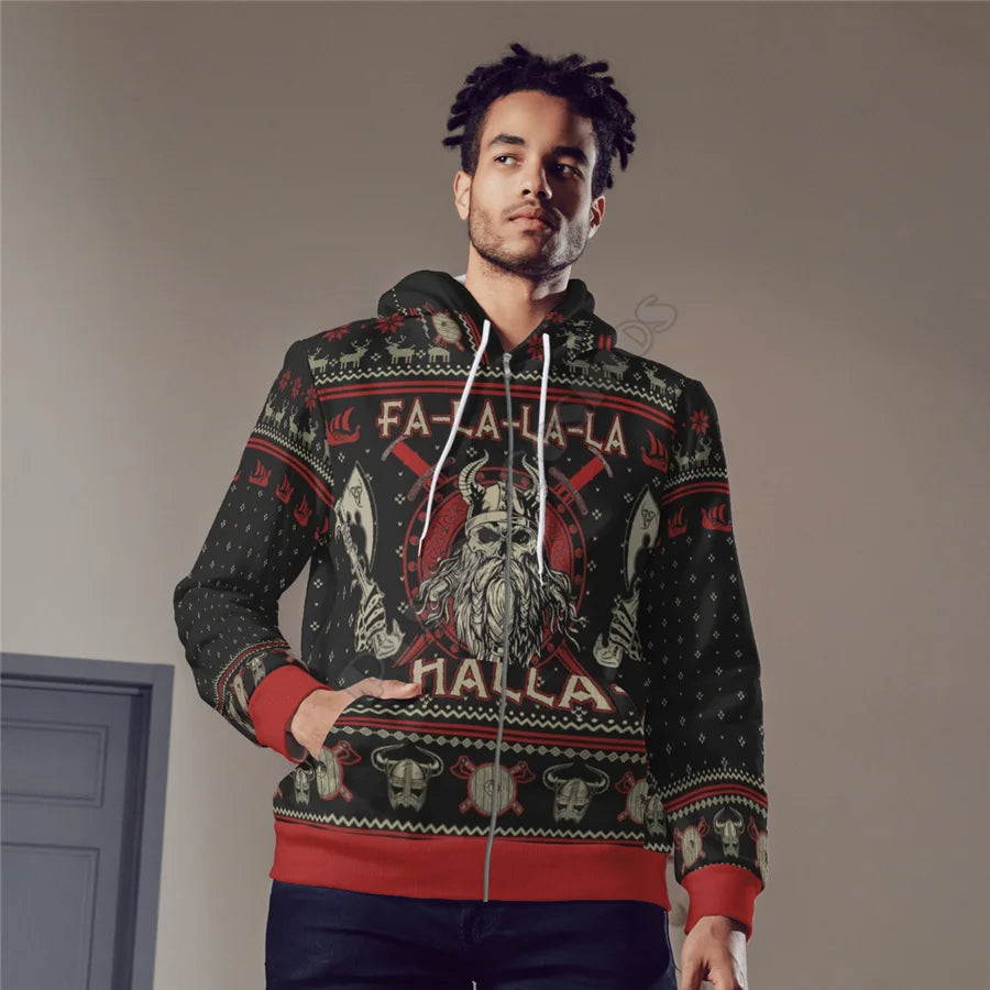 Hommes | YuleTattoo | Viking Kersttrui Heren - Noorse Foute Trui Gebreid