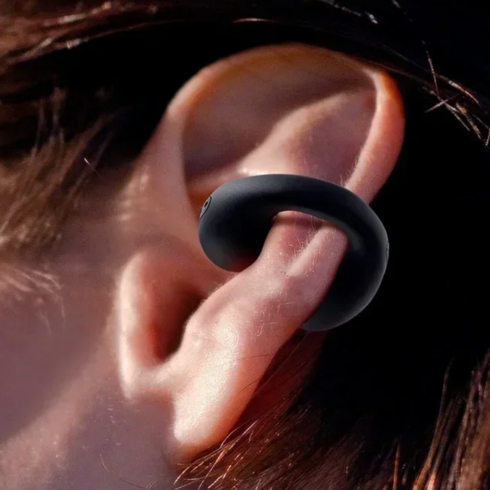 Draadloze Oordopjes – Botgeleiding Bluetooth Oordopjes, Open-Ear, Waterbestendig, Tot 8 Uur Batterij, Zwart of Wit – EchoSonic