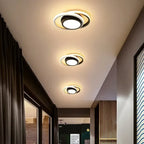 Moderne LED Plafondlamp met Dubbel Ringdesign – Plafonnière voor Hal, Gang & Kantoor, Rond, Vierkant of Golf, Zwart of Wit – Twilight Rings