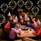 LED Ballonnen Transparant Warm Wit 45cm Set van 10 Stuks met 3m Lichtdraad, Herbruikbaar en Latexvrij, voor Verjaardag, Bruiloft en Feestdecoratie, Batterij
