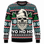 GrungeFest Kersttrui – Foute Kersttrui Heren met Doodskopprint, Trui in Grunge-look, S–5XL – Ranches Zwart A