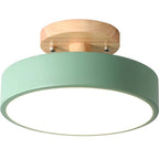 Moderne LED Plafondlamp – Plafonnière van Hout & Acryl voor Slaapkamer, Eetkamer & Woonkamer, 5 Kleuren – LunaLux