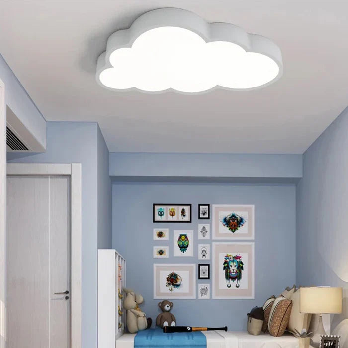 LED Plafondlamp voor Kinderkamers – Wolk Plafondlamp voor Babykamer & Kinderkamer, 49 cm, Blauw, Roze of Wit – CloudLight