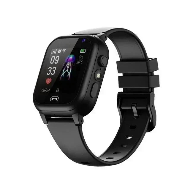 KidSafe Pro | 4G GPS Smartwatch voor Kinderen - Waterdicht Kinderhorloge met Live GPS Tracker, Bellen, HD Videobellen, SOS Noodknop & Veilige Zones Zwart