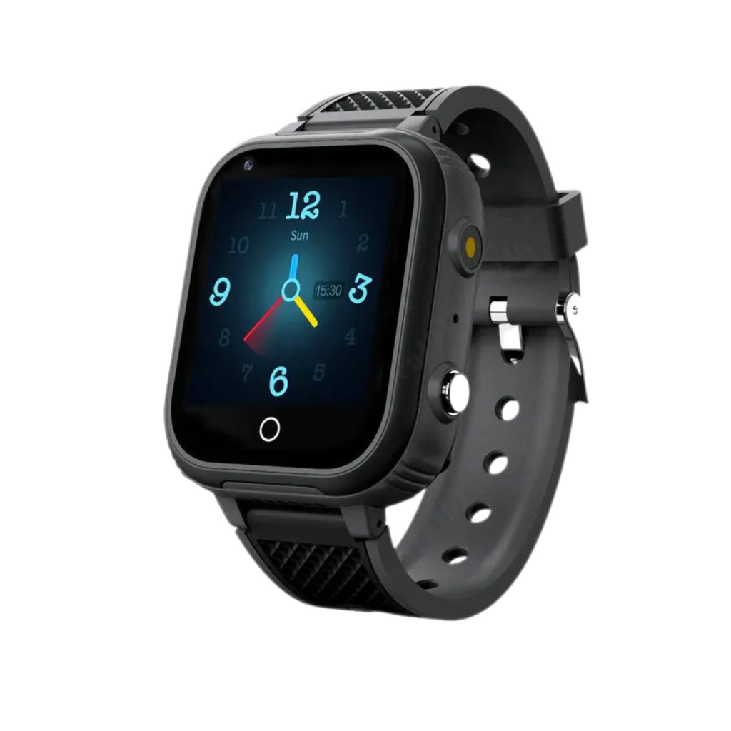 KidGuardian | 4G Smartwatch voor Kinderen met GPS Tracker - Waterdicht Kinderhorloge met Bellen, Videobellen, SOS Noodknop & Live Locatie Zwart