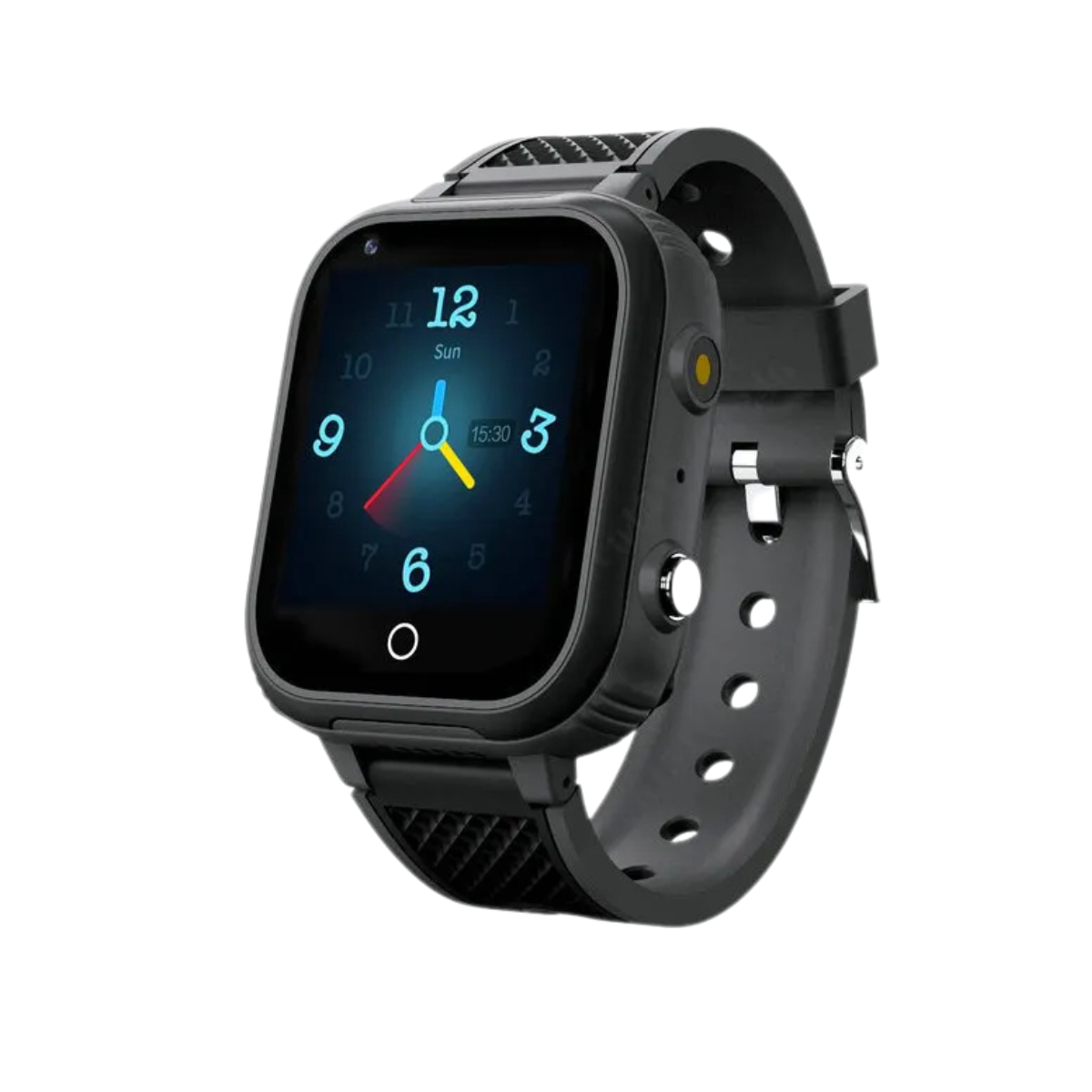 KidGuardian | 4G Smartwatch voor Kinderen met GPS Tracker - Waterdicht Kinderhorloge met Bellen, Videobellen, SOS Noodknop & Live Locatie Zwart