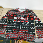 KissMas Trui – Foute Kersttrui Heren in Rock-look, De Ultieme Kersttrui voor Rockers, S–5XL – Calico