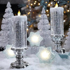 TwinkleFlame | Magische Kerstkaars - LED Drijvende Kaarsen Staf Zilver