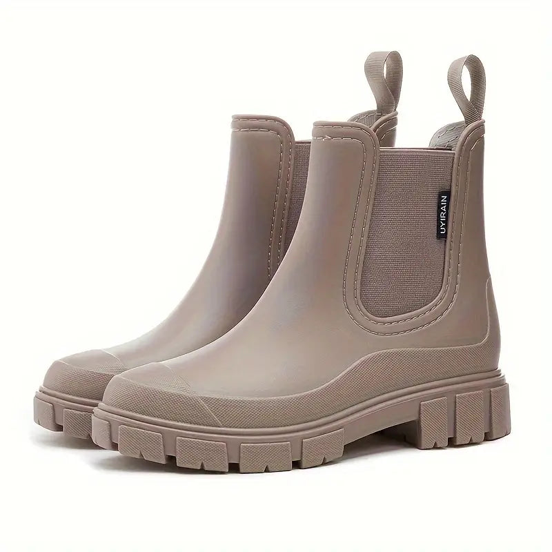 Flōre | Waterdichte Chelsea Boots voor Dames - Korte Slip-On Enkellaarsjes met Elastische Inzet, Antislip Zool & Comfortabel Voetbed Bruin