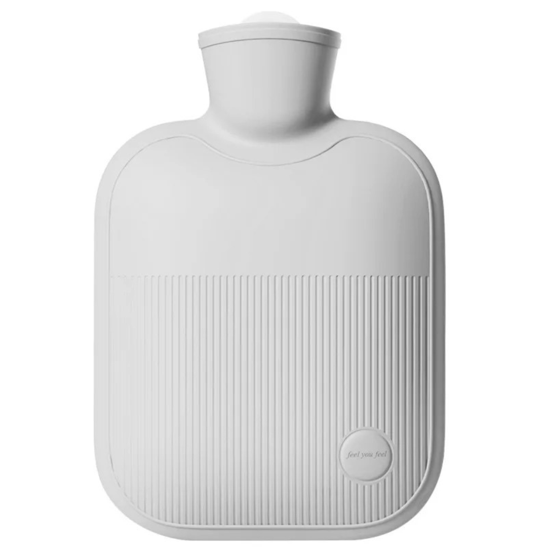 Grote Warmwaterkruik 2 Liter met Zachte Fleece Hoes – Lekvrije Sluiting, Warmte voor Voeten, Handen & Rug, 4 Kleuren