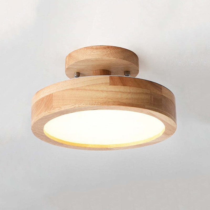 Moderne LED Plafondlamp – Plafonnière van Hout & Acryl voor Slaapkamer, Eetkamer & Woonkamer, 5 Kleuren – LunaLux