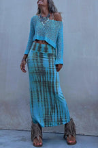 Zara | Maxi Rok Dames - Tie-Dye Elastische Taille