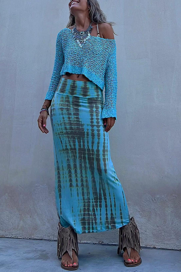 Zara | Maxi Rok Dames - Tie-Dye Elastische Taille