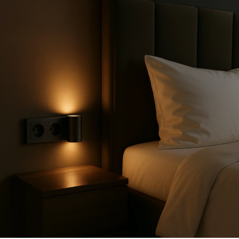 Wandlamp Stopcontact LED Dimbaar Dag Nacht Sensor 10W Warm Licht Slaapkamer Hal