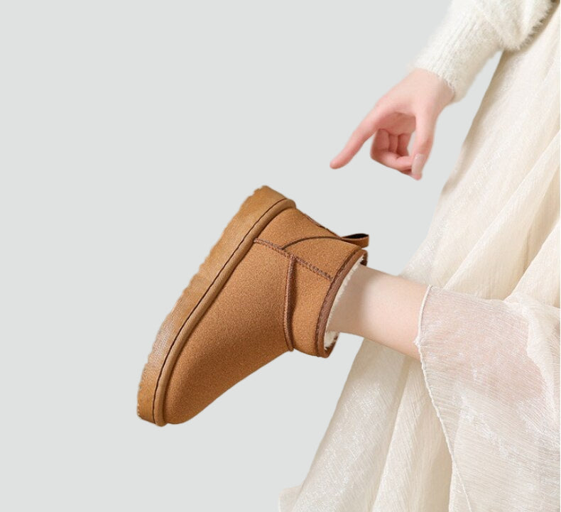 Bersh | Warme Gevoerde Enkellaarsjes voor Dames met Zachte Bontvoering - Comfortabele Winterboots met Flexibele Zool