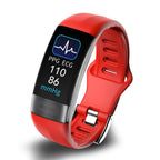 Smart Fitness Armband met Hartslagmeter – Activity Tracker met Oproep- & Berichtmeldingen, IP67, 10 Dagen Stand-by, 3 Kleuren Rood