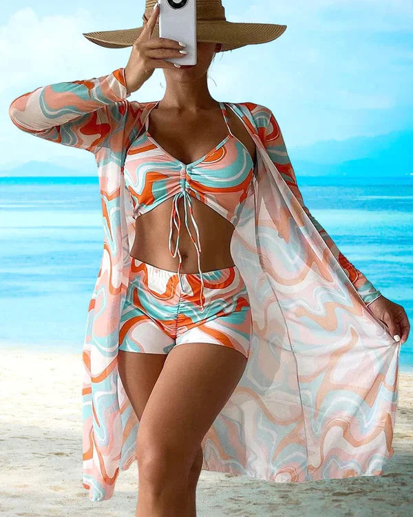 Ava | Dames Bikiniset - Lichtgewicht, Sneldrogend, Elegant Ontwerp Oranje