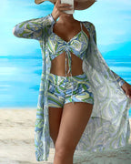 Ava | Dames Bikiniset - Lichtgewicht, Sneldrogend, Elegant Ontwerp Groen