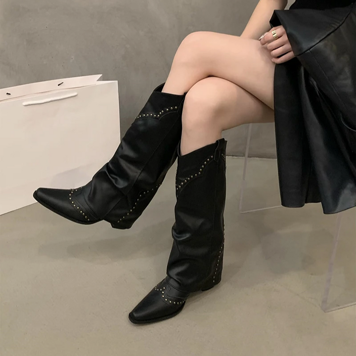 Knielaarzen Dames Cowboystijl Comfortabel