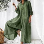 Seraphina | Jumpsuit Dames - Linnen Arm groen