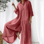 Seraphina | Jumpsuit Dames - Linnen Roze