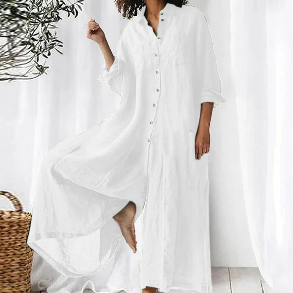 Seraphina | Jumpsuit Dames - Linnen Wit