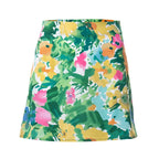 Amara | Rok Dames - Bloemenprint - Midi Hoge Taille