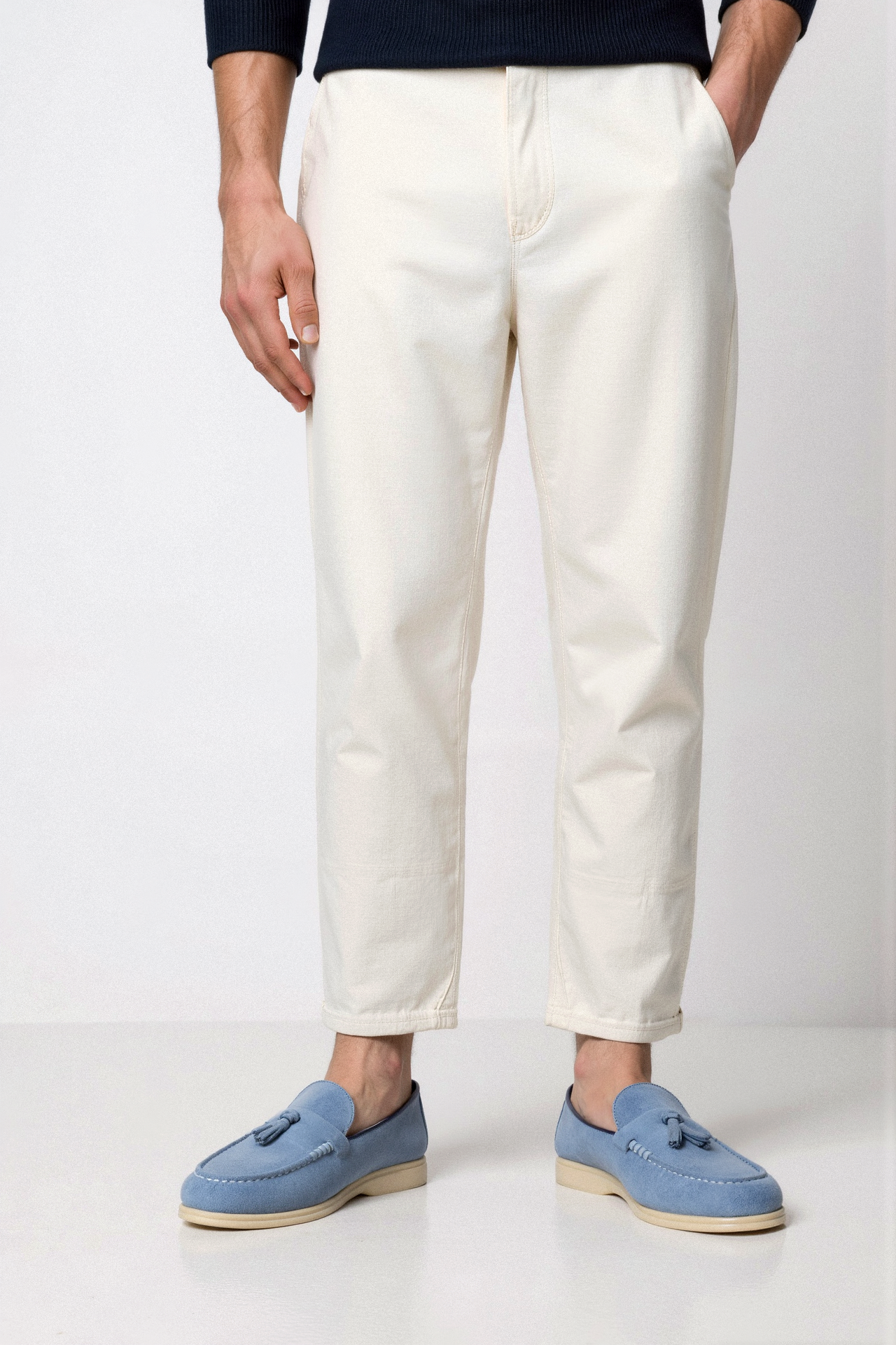Beno Dames Loafer | Hoogwaardig Suede, Beige Kwastdetail 8
