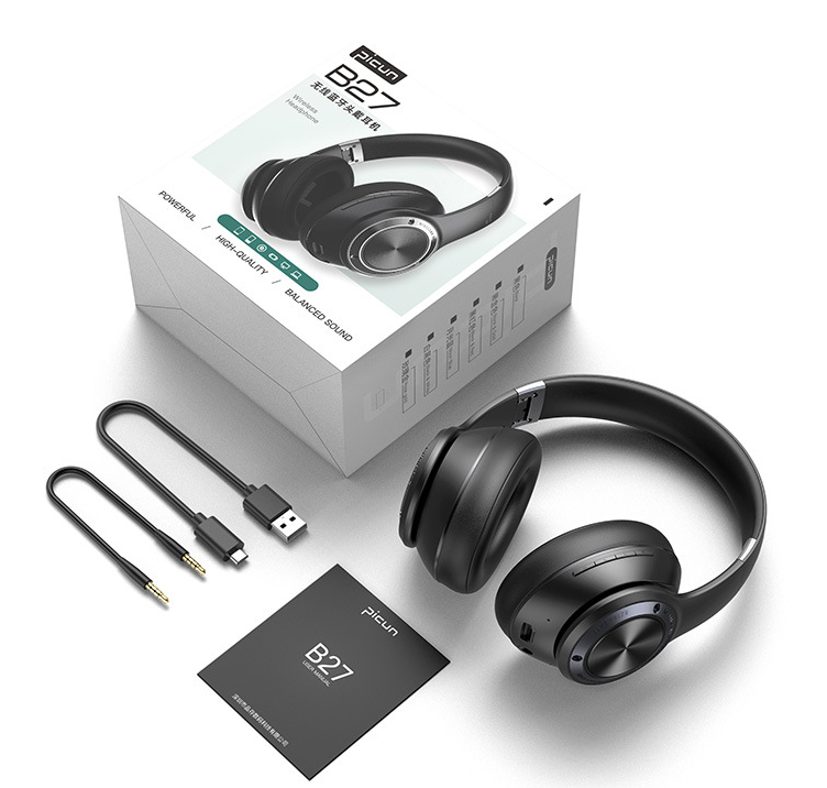 Draadloze Koptelefoon – Opvouwbare Over-Ear Bluetooth Koptelefoon met Active Noise Cancelling, Diepe Bas, 30 Uur Batterij – SoundFold