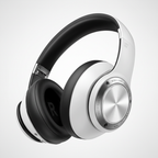 Draadloze Koptelefoon – Opvouwbare Over-Ear Bluetooth Koptelefoon met Active Noise Cancelling, Diepe Bas, 30 Uur Batterij – SoundFold Wit